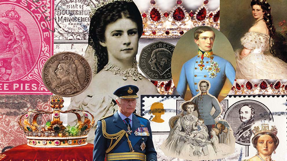 collage con fotografías de representantes de la monarquía